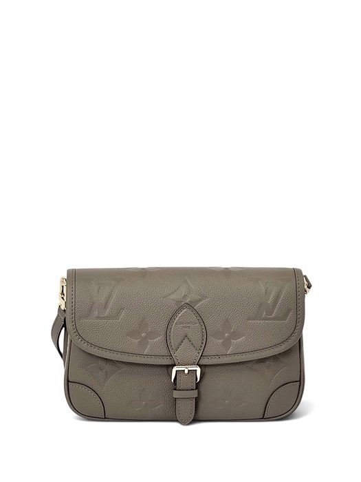 LV сумка Diane Satchel кожа черная монограмм золото СК-01746