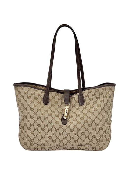 GUCCI сумка-тоут Jackie medium текстиль бежевая СК-01626