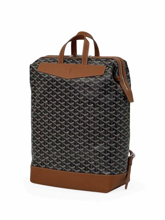 GOYARD рюкзак канва с коричневыми кожаными ручками РК-1744