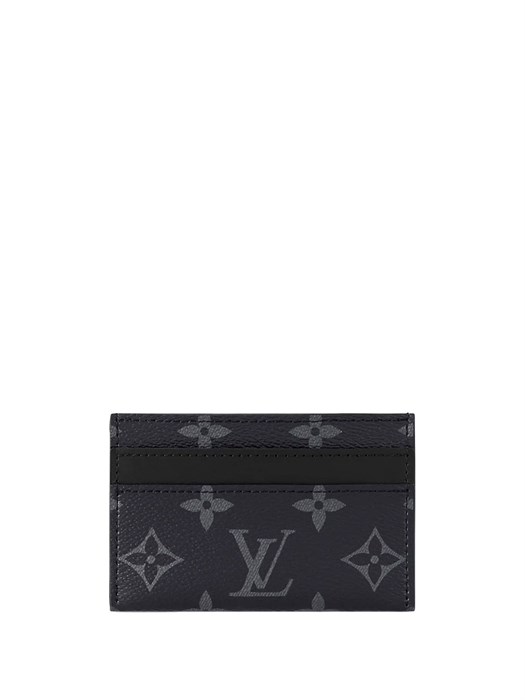 LV визитница 2 визитки серая монограмма ВЗ-1080
