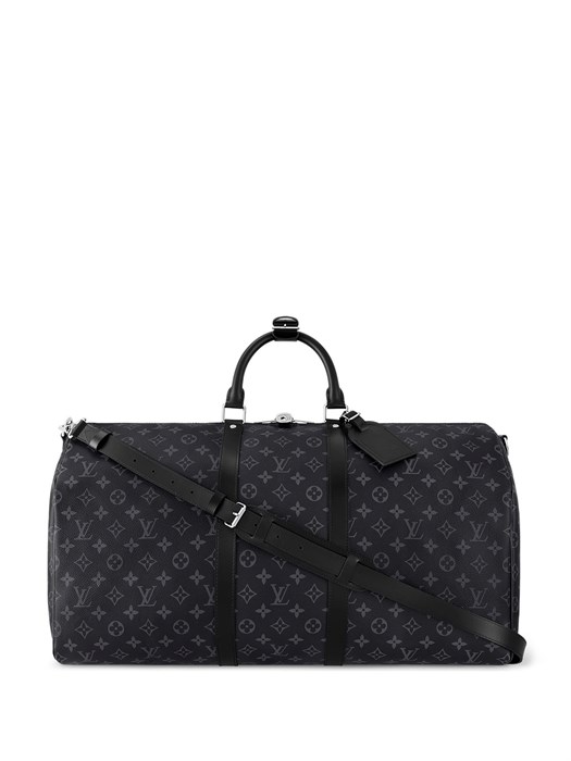 LV дорожная сумка Keepall 55 см серая монограмма ДС-0972