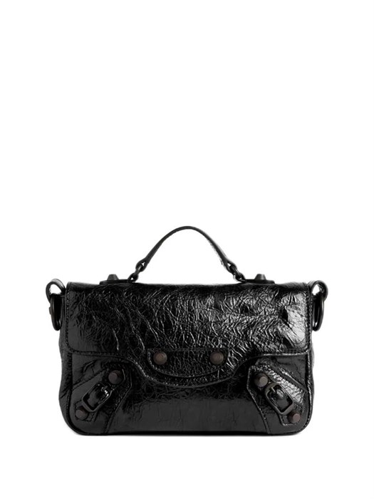 BALENCIAGA сумка Le City Nano мятая кожа черная СК-01524