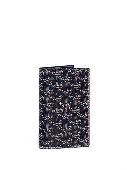 Goyard обложка на паспорт канва темно-синяя ОП-00059
