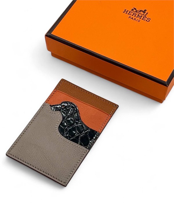 HERMES визитница кожа собака ВЗ-00354