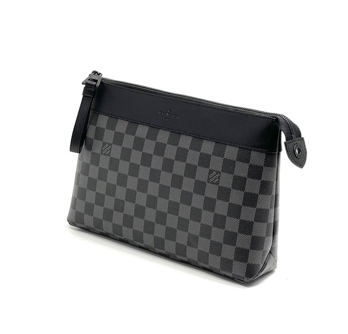 LV борсетка клатч Pochette Voyage Souple канва серая шашка БР-2608