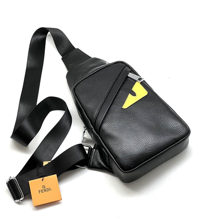 FENDI слинг черный кожа того желтый глаз СЛ-1253