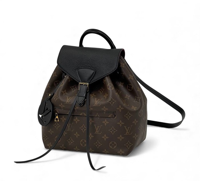 LV рюкзак коричневая монограмм черный клапан золото РК-00474