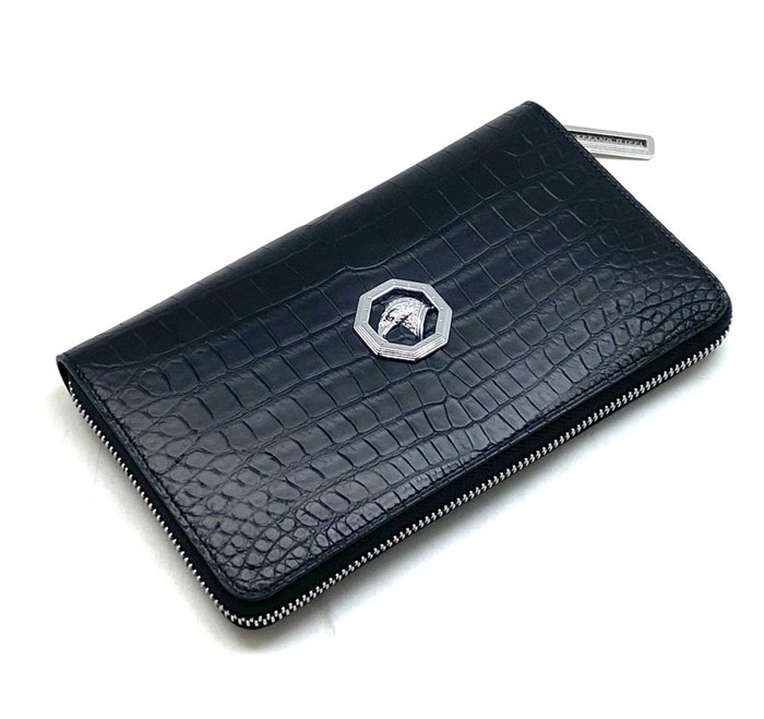 SR кошелек крокодил черный КЛ-0031