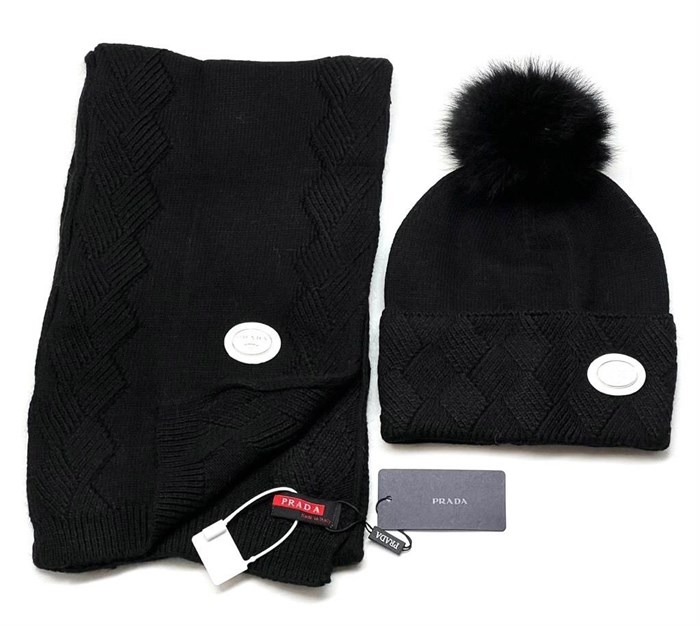 PRADA комплект шапка и шарф ШП-00198