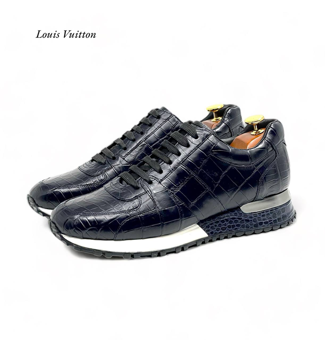LV кроссовки крокодил синие ОС-0018