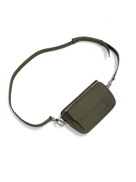 LV мессенджер Сумка Бумажник Pilot Wearable кожа того цвета хаки МС-2534