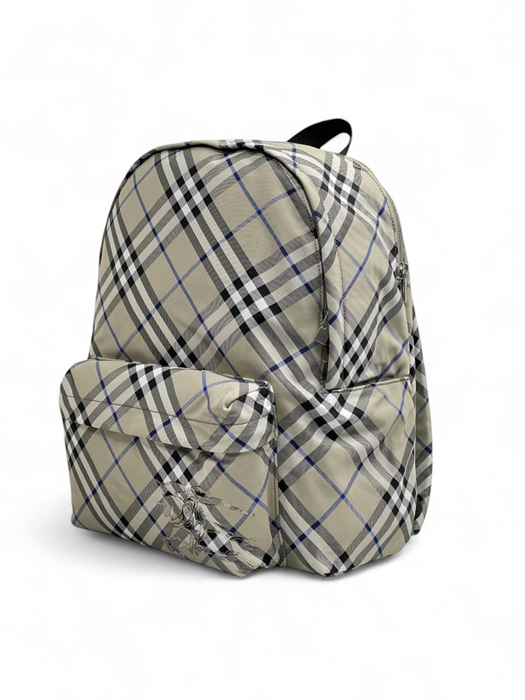 BURBERRY рюкзак тканевый бежевый в клетку РК-0626