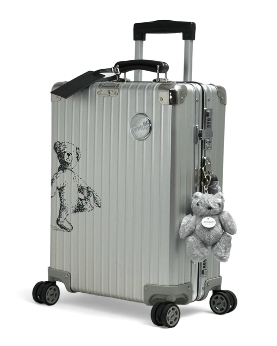 RIMOWA 50 см  чемодан серебро с принтом мишки ЧМ-2389