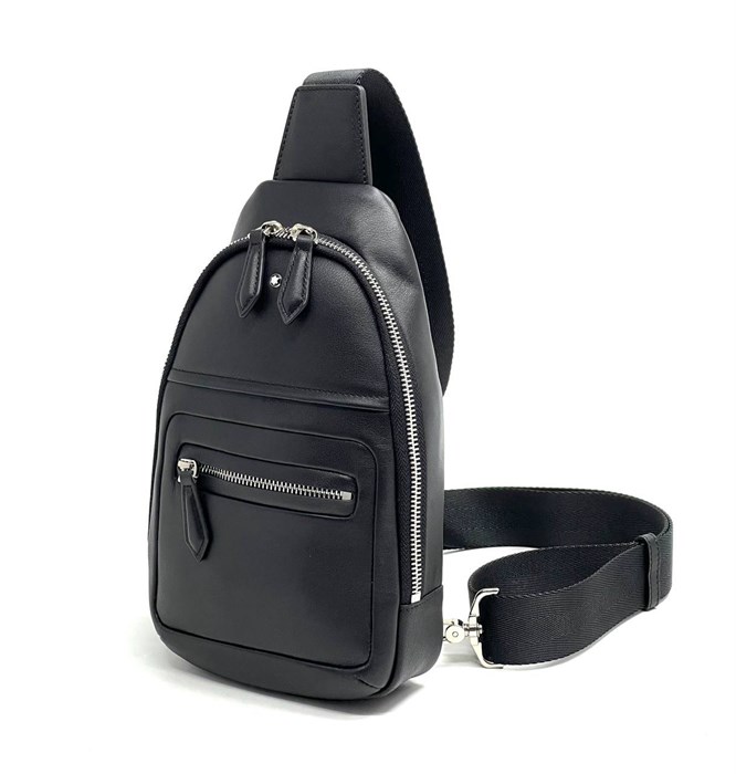 MONTBLANC слинг черная гладкая кожа маленький СЛ-2589