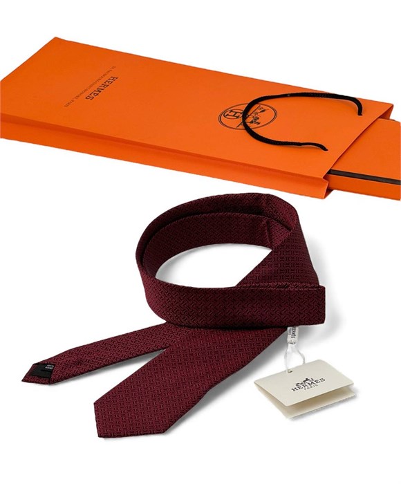 HERMES галстук красный ГЛ-00134