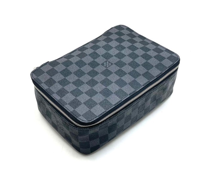 LV несессер Cube De Rangement серая шашка средняя БР-1108