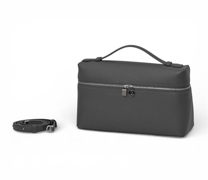 LORO PIANA сумка большая того серая серебро СК-00700