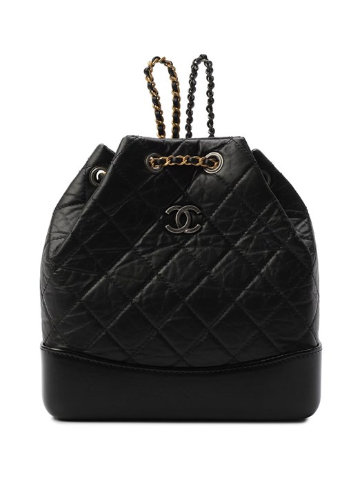CHANEL рюкзак мятая кожа черный серебро РК-8499