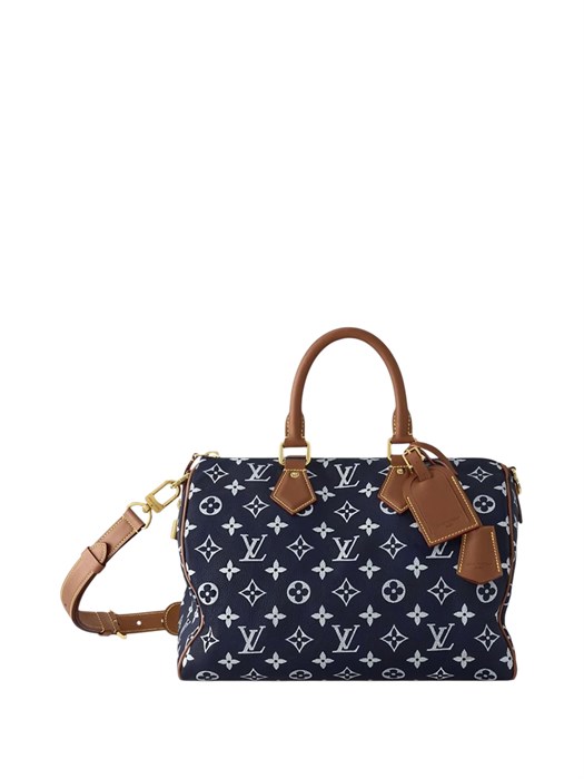 LV Speedy сумка 30 см фиолетовая кожа золото СК-00476