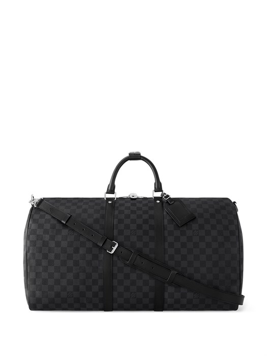 LV дорожная сумка Keepall 55 см серая шашка ДС-0303