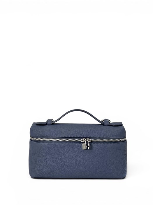 LORO PIANA сумка маленькая того синяя серебро СК-01635