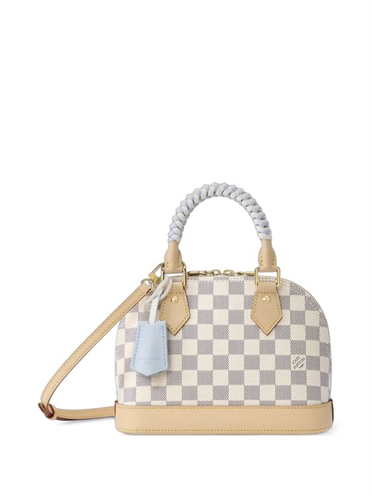 LV сумка Alma BB бежевая канва шашка плетеные ручки СК-01719
