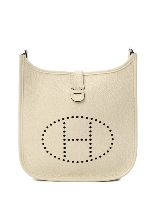 HERMES сумка Evelyne 23 см молочная серебро СК-01219