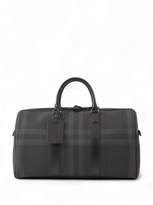 BURBERRY дорожная сумка серая канва в клетку ДС-2630