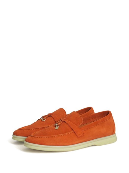 Loro Piana лоферы замша рыжие ОК-00249