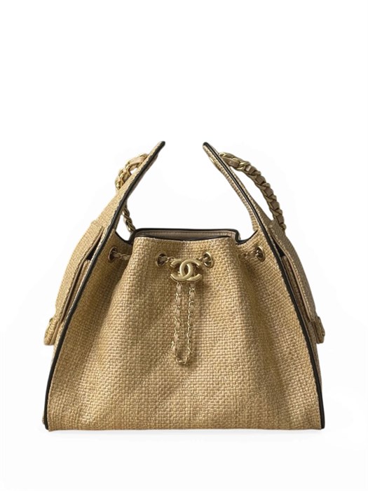 CHANEL сумка Hobo 26 см рафия золото СК-01574