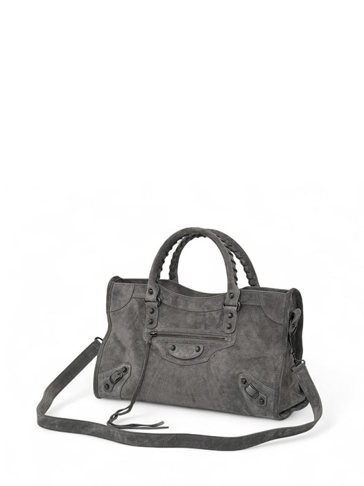 BALENCIAGA сумка Le City замша серая СК-00321