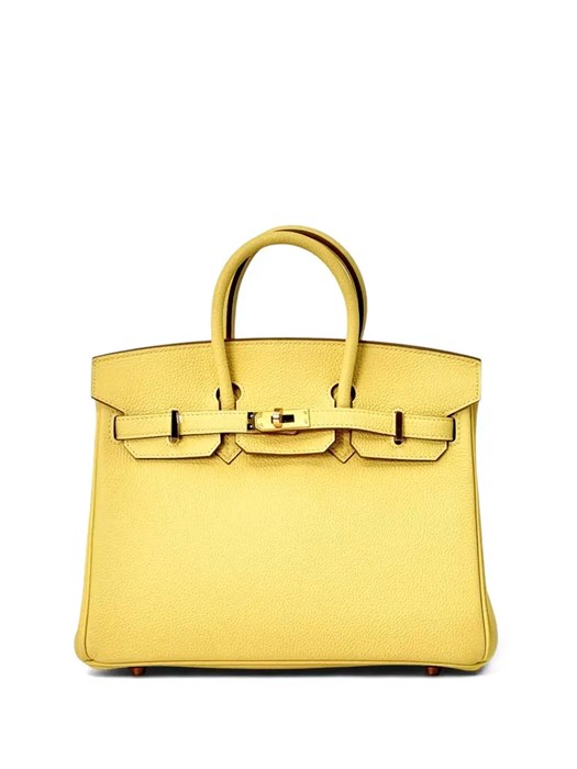 HERMES сумка Birkin 25 см кожа того желтая золото СК-01526
