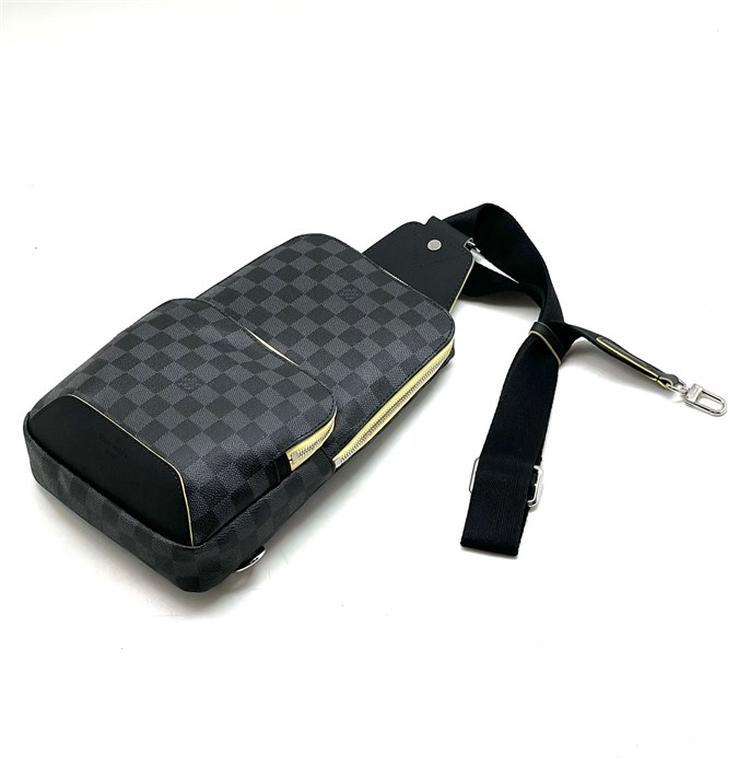 LV слинг Avenue серая шашка желтая отделка СЛ-1613