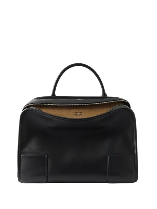 LOEWE сумка Amazona 180 гладкая кожа черная серебро большая СК-01592