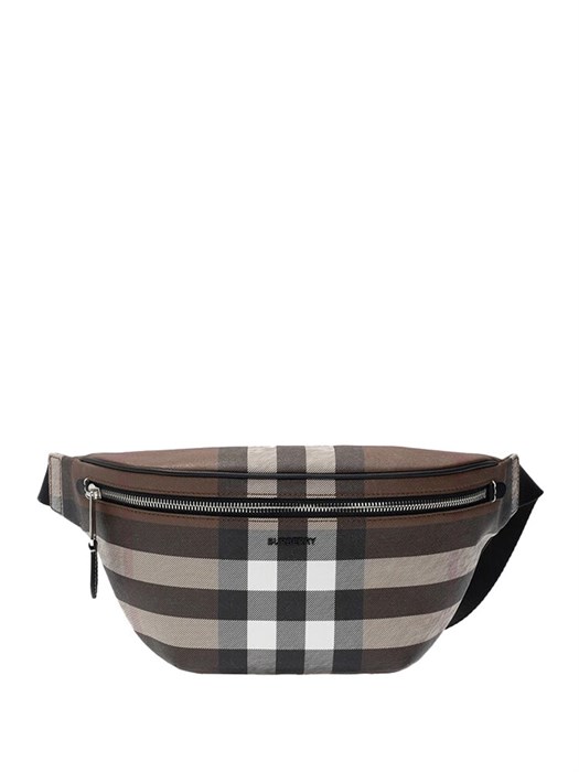 BURBERRY поясная сумка Cason в клетку с кожаной отделкой коричневая СЛ-1252