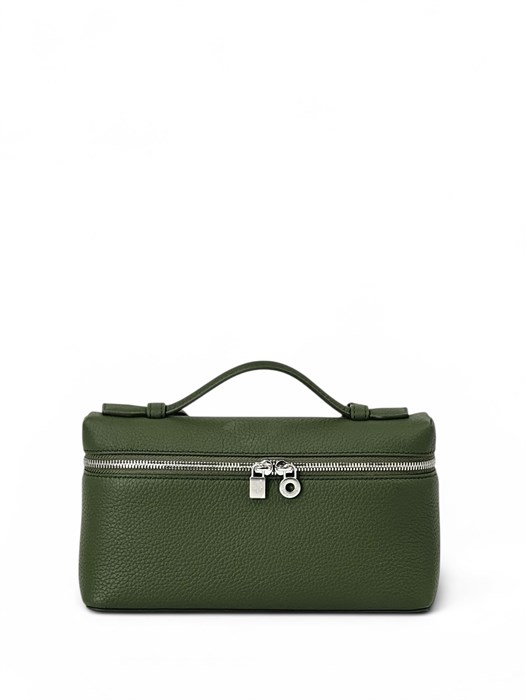 Loro Piana сумка маленькая того зеленая серебро СК-01632