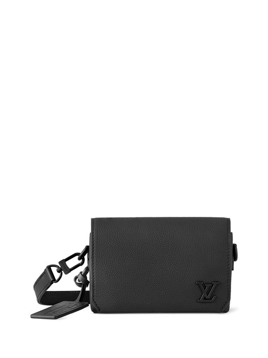 LV мессенджер Бумажник Fastline Wearable черный кожа того МС-0783