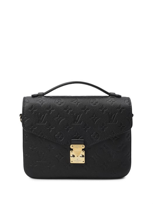 LV сумка Pochette Metis кожа черная монограмм золото СК-00708