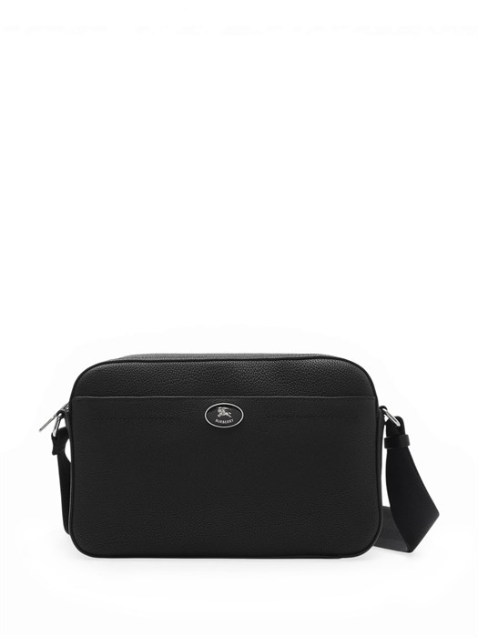 BURBERRY мессенджер Knight Stamp кожа того круглый логотип черный МС-01547