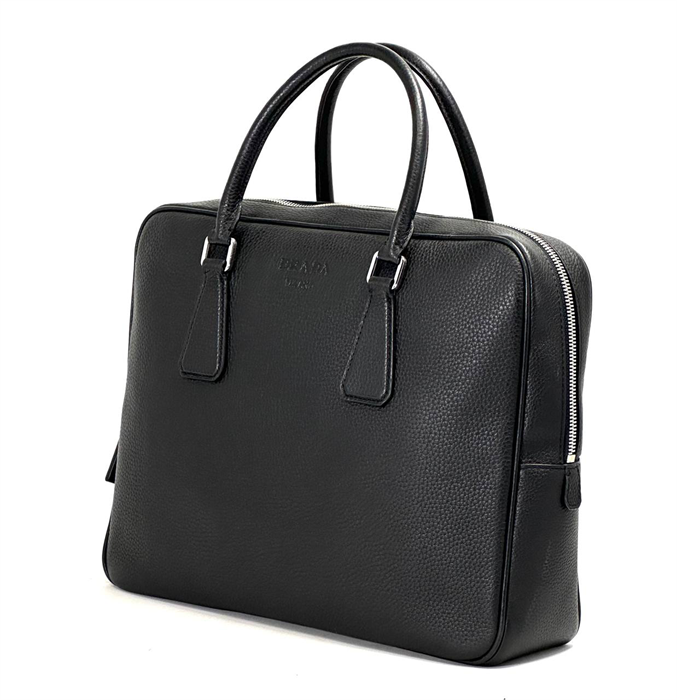 PRADA портфель кожа того маленький толстый черный ПР-0509