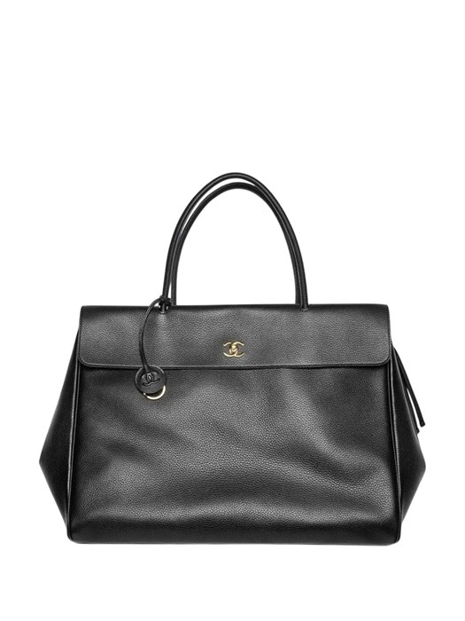 CHANEL сумка Shopping кожа того черная золото СК-01546