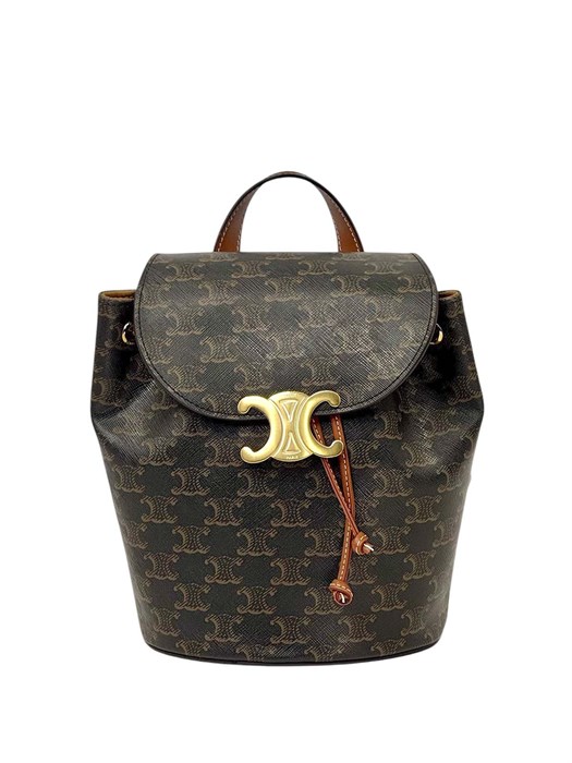CELINE рюкзак коричневая монограмм золото РК-00480