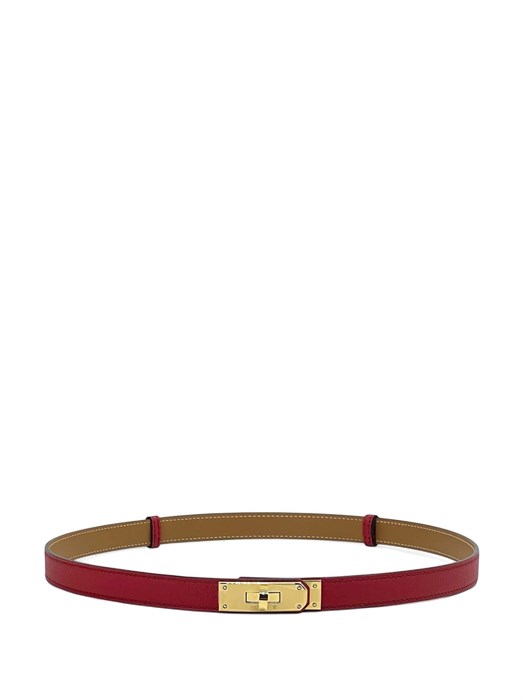 HERMES ремень Келли красный золото РМ-00207