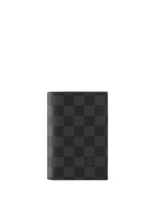 LV обложка на паспорт серая шашка ОП-0319