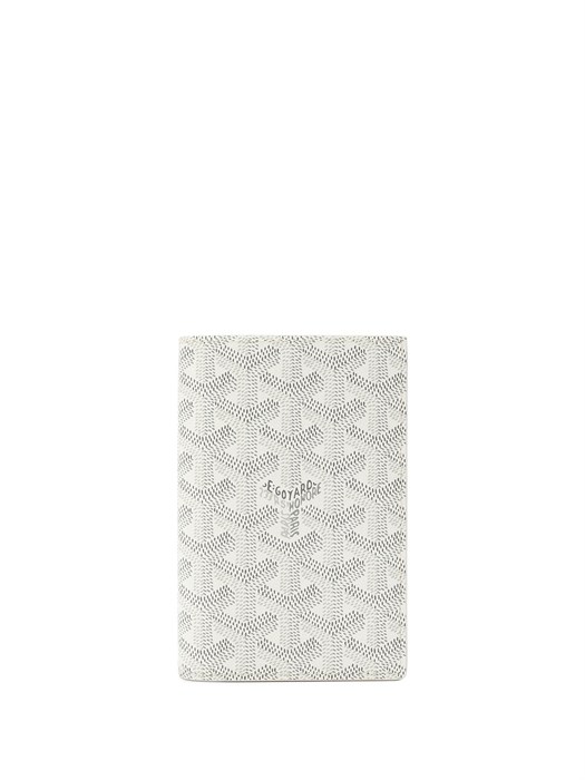 Goyard обложка на паспорт канва белая ОП-0899