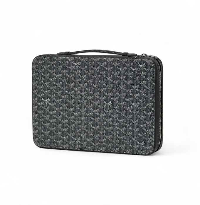 GOYARD папка широкая с ручкой сверху серая ПК-0020