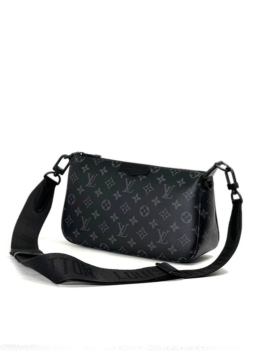 LV мессенджер Клатч Pochette Accessoire XL канва серая монограмма МС-2052