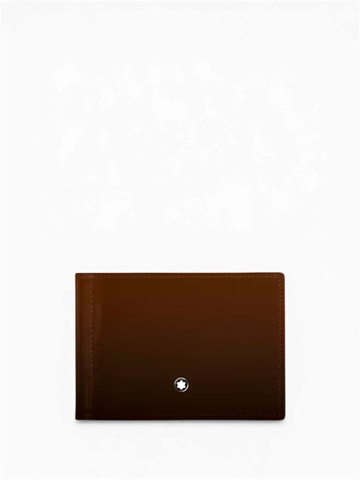 Montblanc зажим для купюр гладкая кожа градиент коричневый ЗК-01331