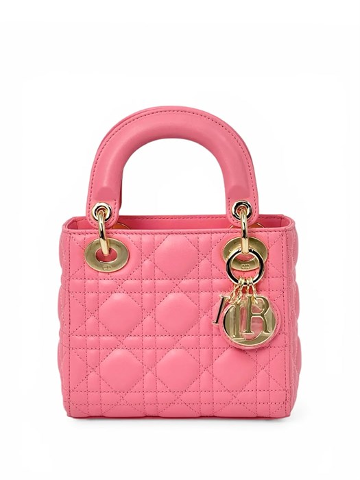 DIOR LADY сумка розовая 17 см золото СК-01345