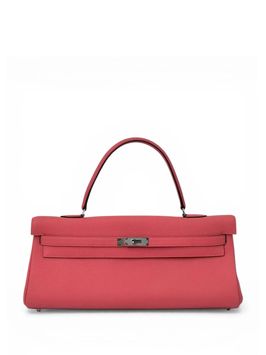 HERMES KELLY сумка 42 см Такса  кожа того розовая серебро СК-01277